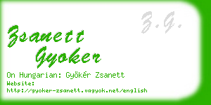 zsanett gyoker business card